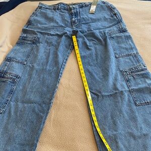 Hudson Jeans Women's High Rise Blue Cargo Jeans